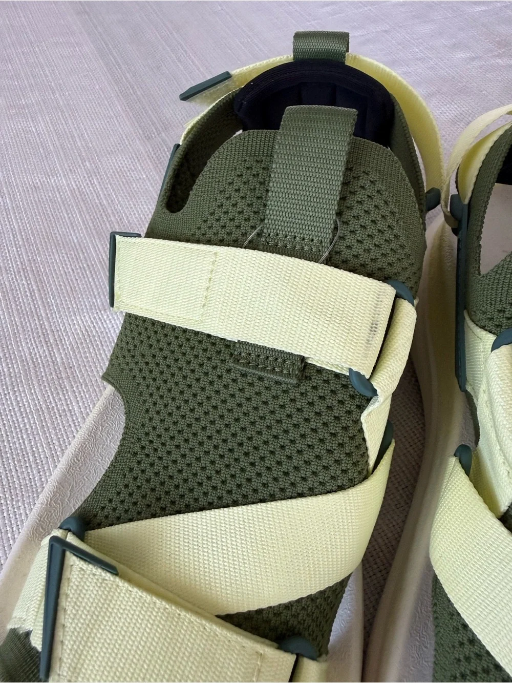 Teva men’s eventrail running sandals in Olive Green and Lemon